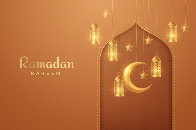 Free vector realistic ramadan background