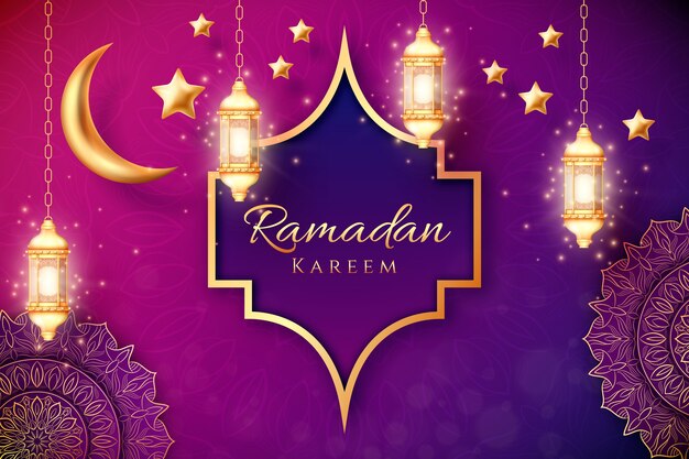 Realistic ramadan background