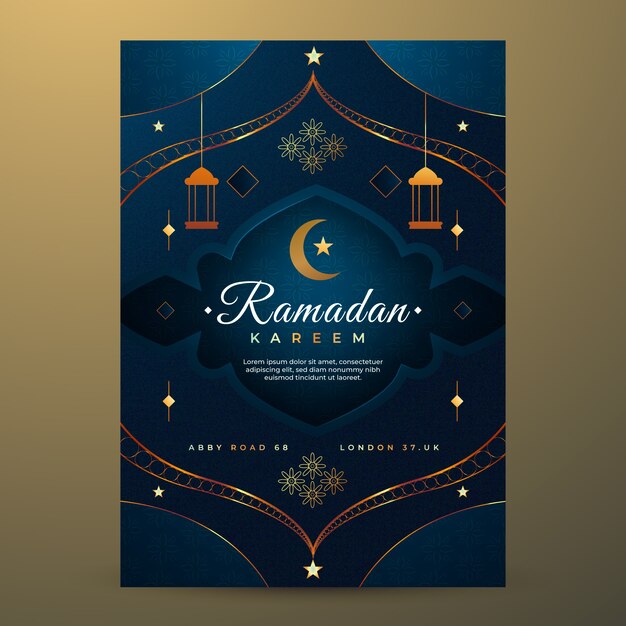 Реалистичная открытка на рамадан