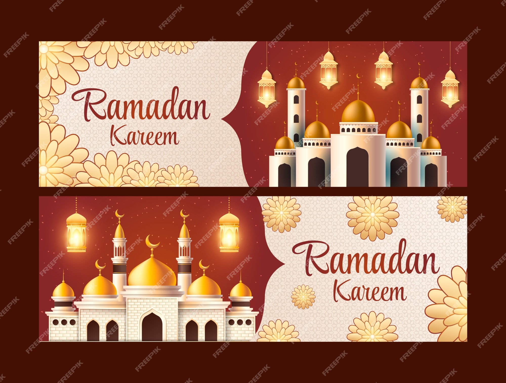Mẫu banner ngang Ramadan chân thực sẽ khiến cho trang web hay cửa hàng của bạn trở nên đẹp mắt và thu hút. Với màu sắc và hình ảnh đầy sáng tạo, banner của bạn sẽ trở thành một khía cạnh không thể thiếu trong việc trang trí cho tháng Ramadan đặc biệt.