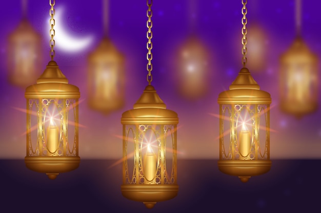 Free vector realistic ramadan theme