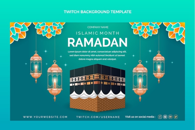 Vettore gratuito sfondo realistico di contrazione del ramadan