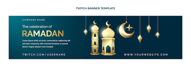 Realistic ramadan twitch banner