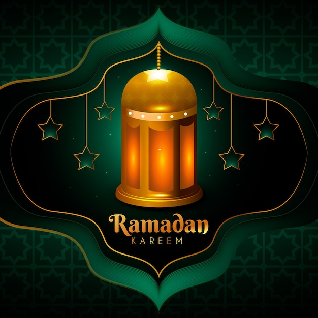 Carta da parati realistica ramadan con candela