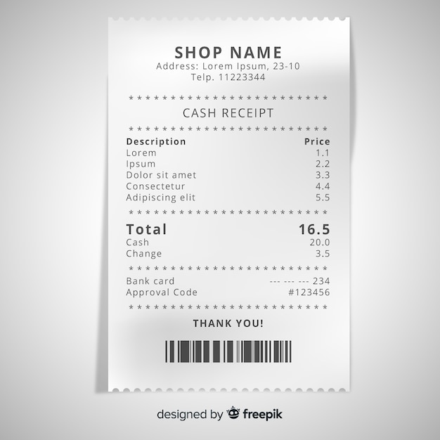 Receipt Vectors And Illustrations For Free Download Freepik