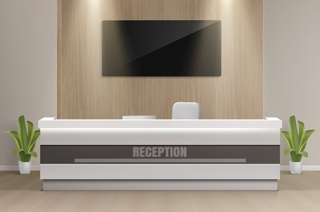 Realistic reception illustration