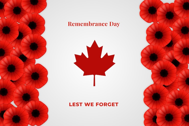 Free Vector realistic remembrance day background