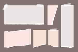 Free vector realistic rip paper set