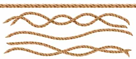 Free vector realistic rope collection