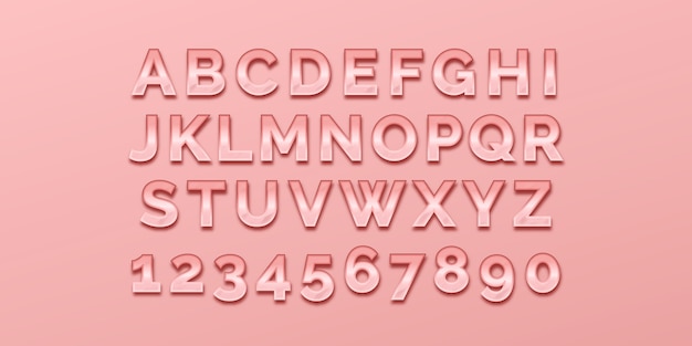 Free vector realistic rose gold alphabet design