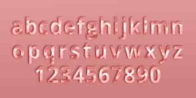 Free vector realistic rose gold alphabet design