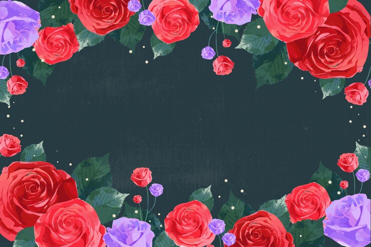 無料Vector 暗い背景に描かれた現実的なバラ