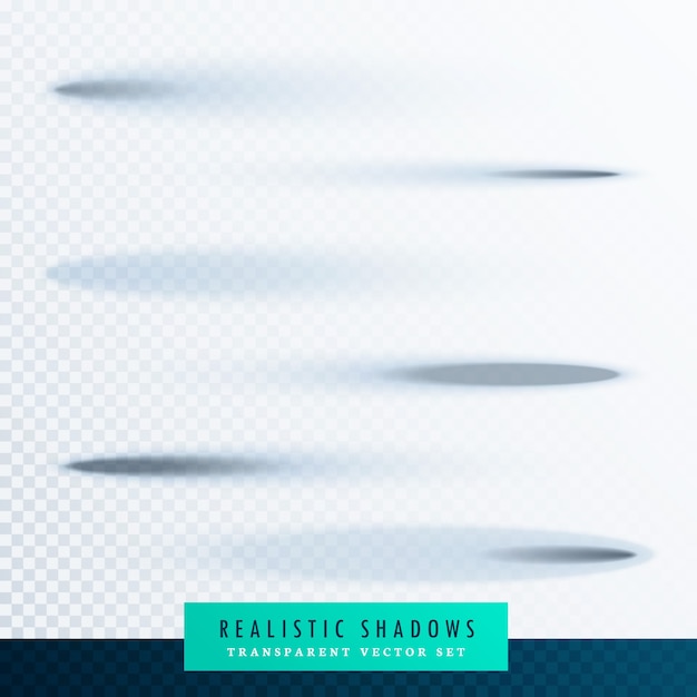 Free vector realistic round shadows
