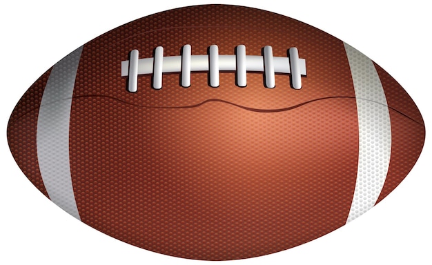 Изолированный реалистичный мяч для регби