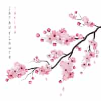 Free vector realistic sakura branch