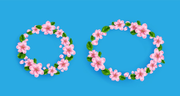 Realistic sakura flower headbands