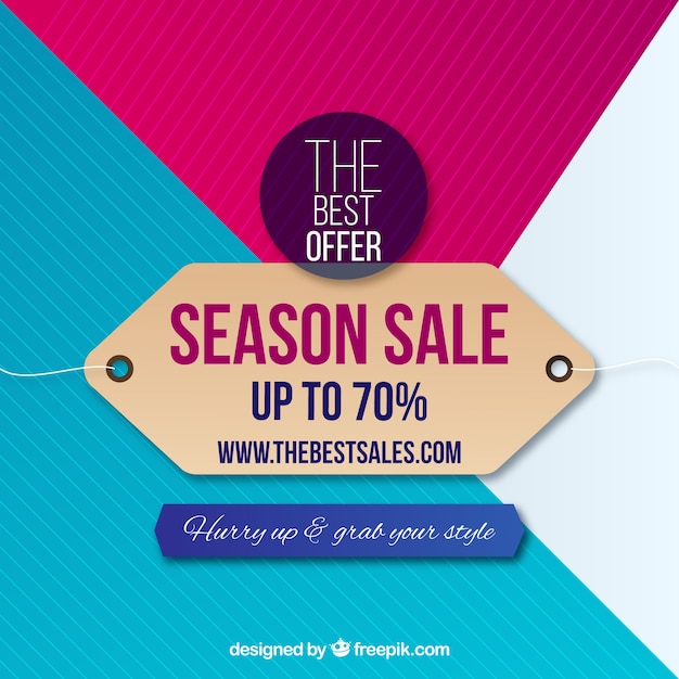 Realistic sale composition with colorful style