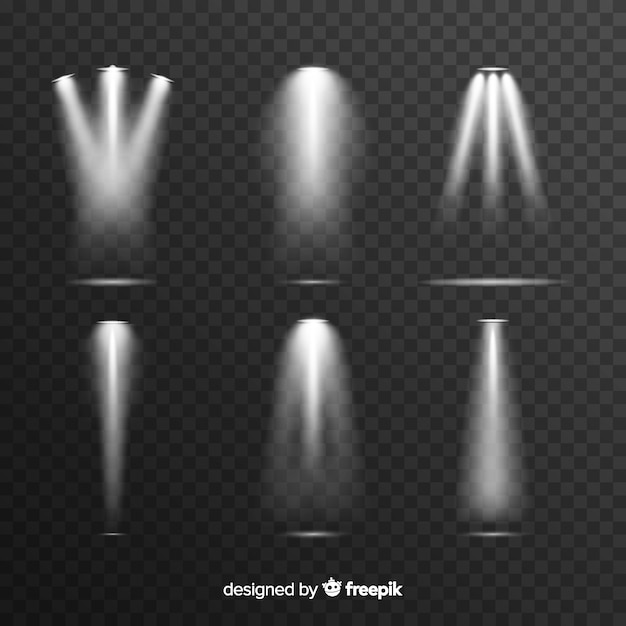 Free vector realistic scene illumination collection