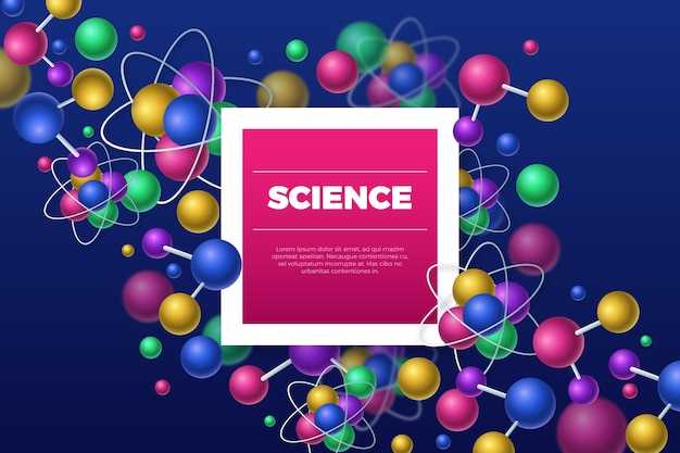 Realistic science background theme