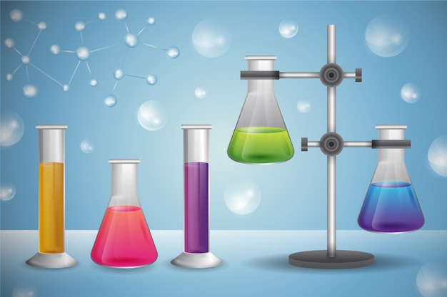 Free vector realistic science background