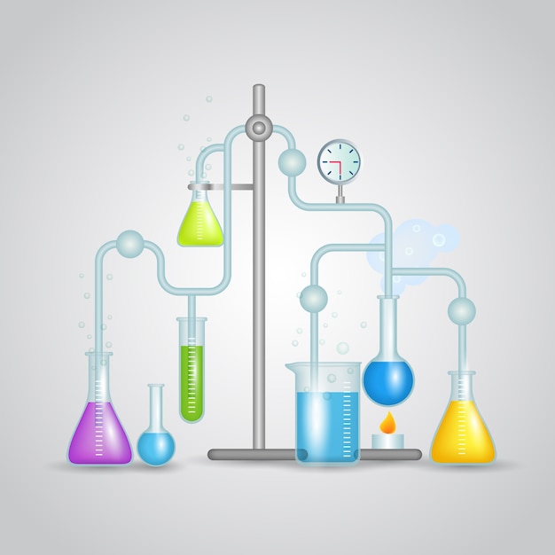 Free vector realistic science lab