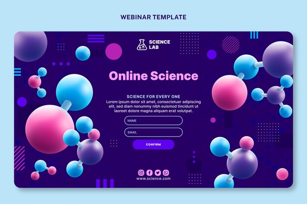 Реалистичный шаблон вебинара по науке