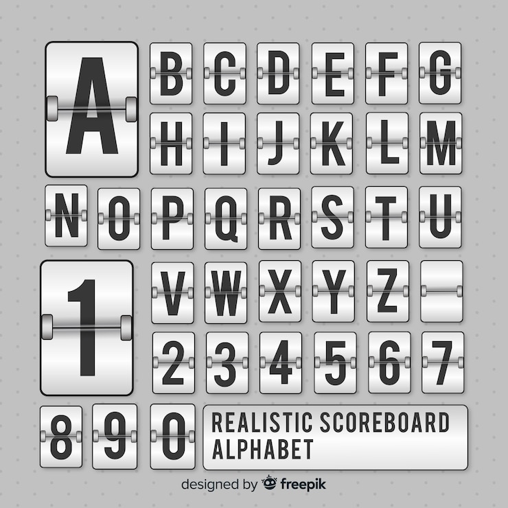 免費 Vector 现实的分数板字母