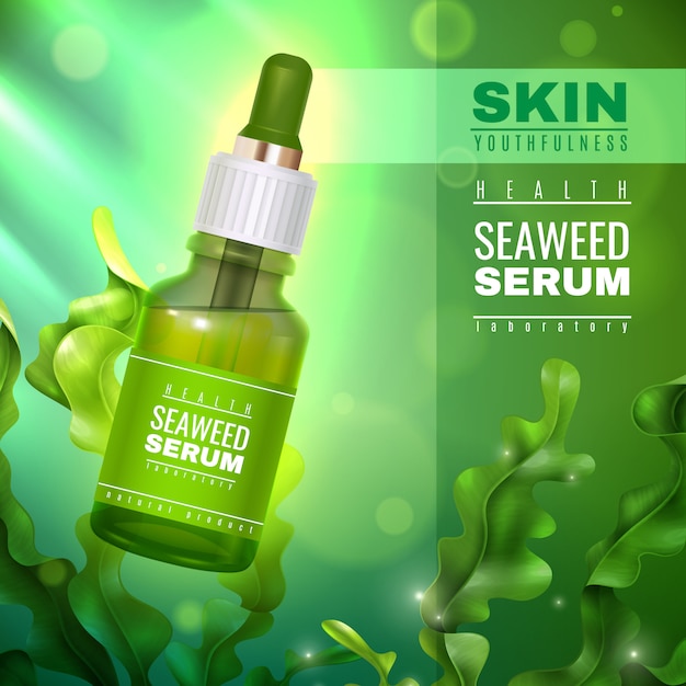 Realistic Sea Weed Cosmetics banner