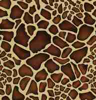 Free vector realistic seamless giraffe skin pattern in yellow and brown for texturing