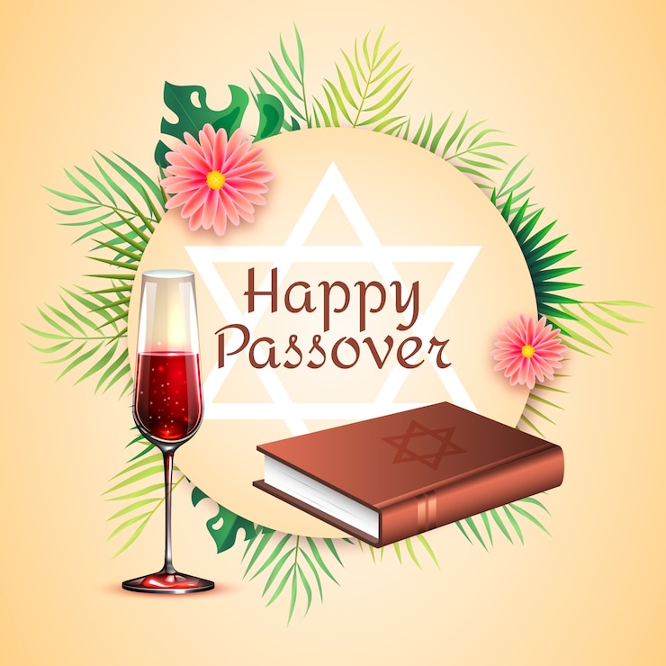 मुफ़्त वेक्टर realistic semana santa with wine and torah