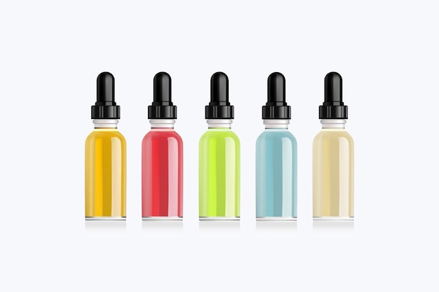 Download Premium Vector E Liquid Bottle Mock Up Vapour Packaging Blank
