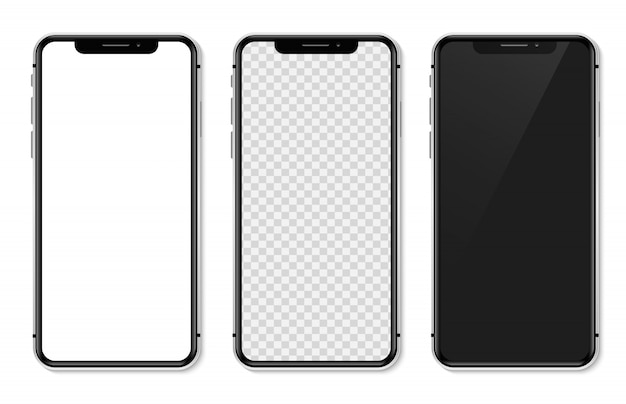 白い画面のiphone X 無料のベクター