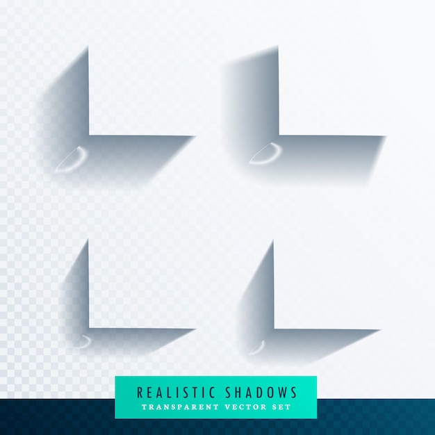 Free vector realistic shadows for photo frames