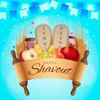 Free vector realistic shavuot illustration