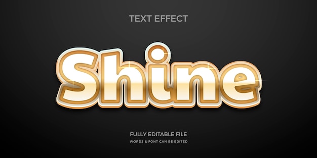 Free vector realistic shine text effect