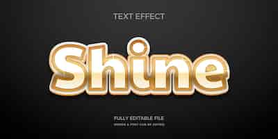 Free vector realistic shine text effect