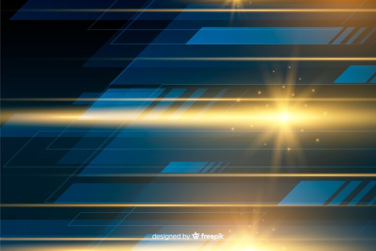 無料Vector リアルな輝く光の動きの背景