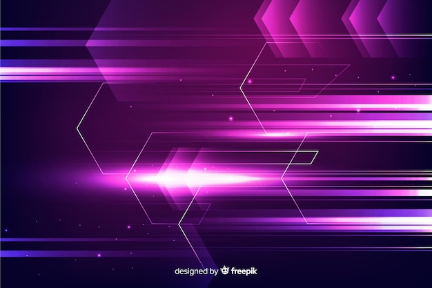 Free vector realistic shining light movement background