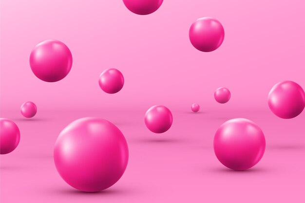 Realistic shiny spheres background