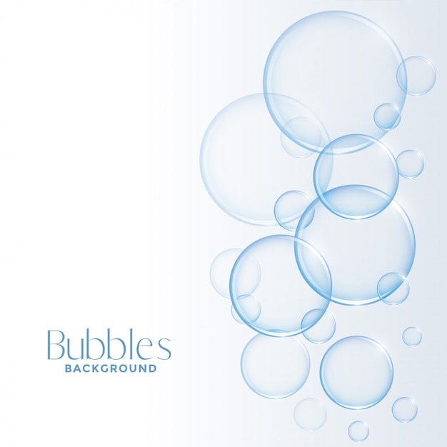 Realistic shiny water or soap bubbles background