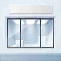 Free vector realistic shop window illustration