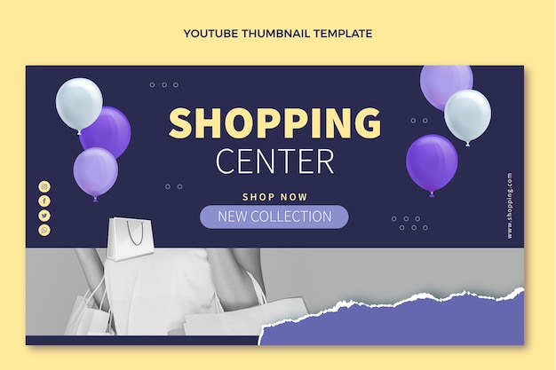 リアルなショッピングセンターのYouTubeサムネイル