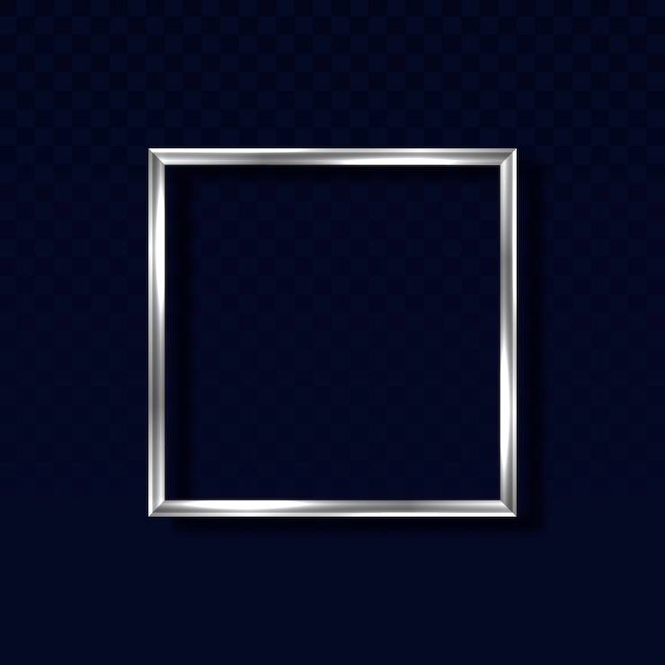免費 Vector 實際的銀色框架設計