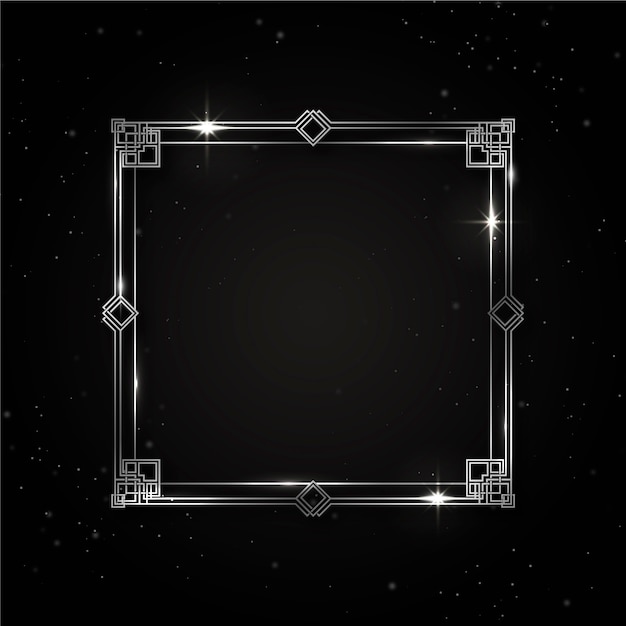 Realistic silver frame design