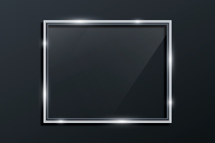 Free Vector realistic silver frame design