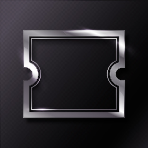 Free vector realistic silver frame template