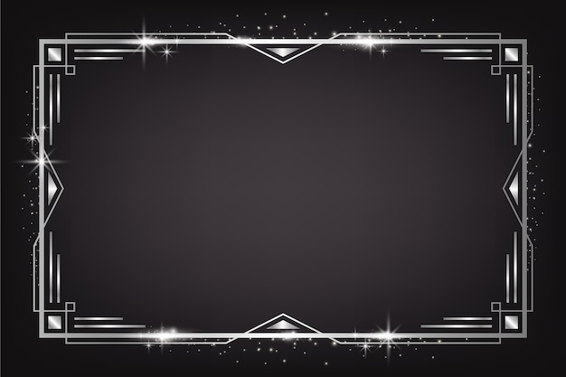 Free vector realistic silver frame template