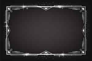 Free vector realistic silver frame template