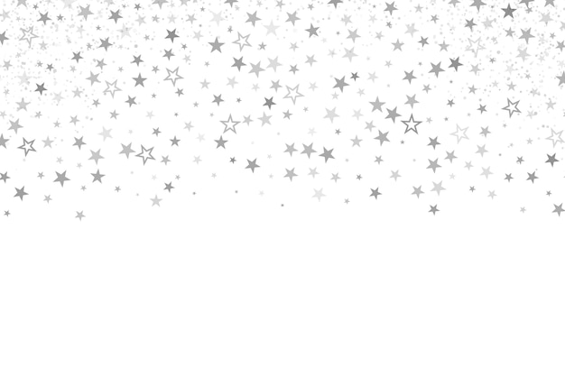 Free vector realistic silver stars background