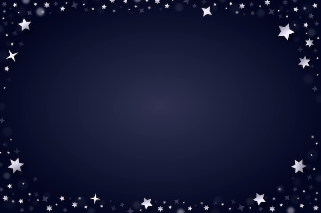 Realistic silver stars background